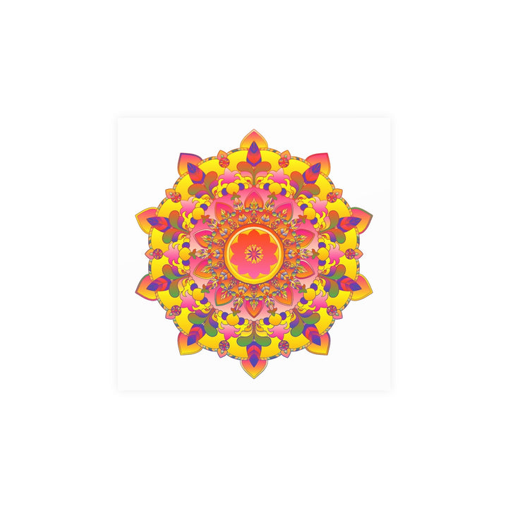 Vibrant Mandala Poster - Colorful Floral Art Poster - Blululi