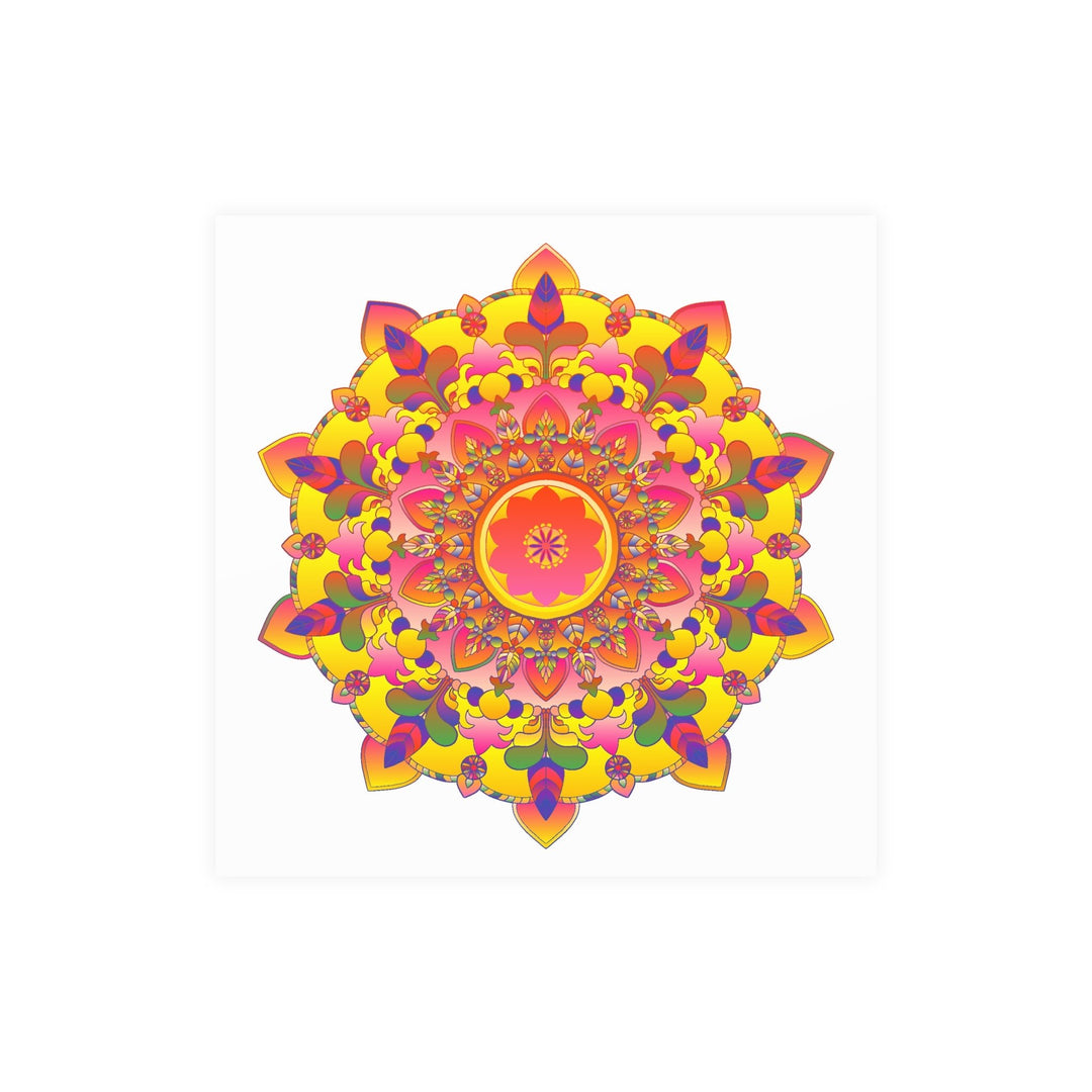 Vibrant Mandala Poster - Colorful Floral Art Poster - Blululi