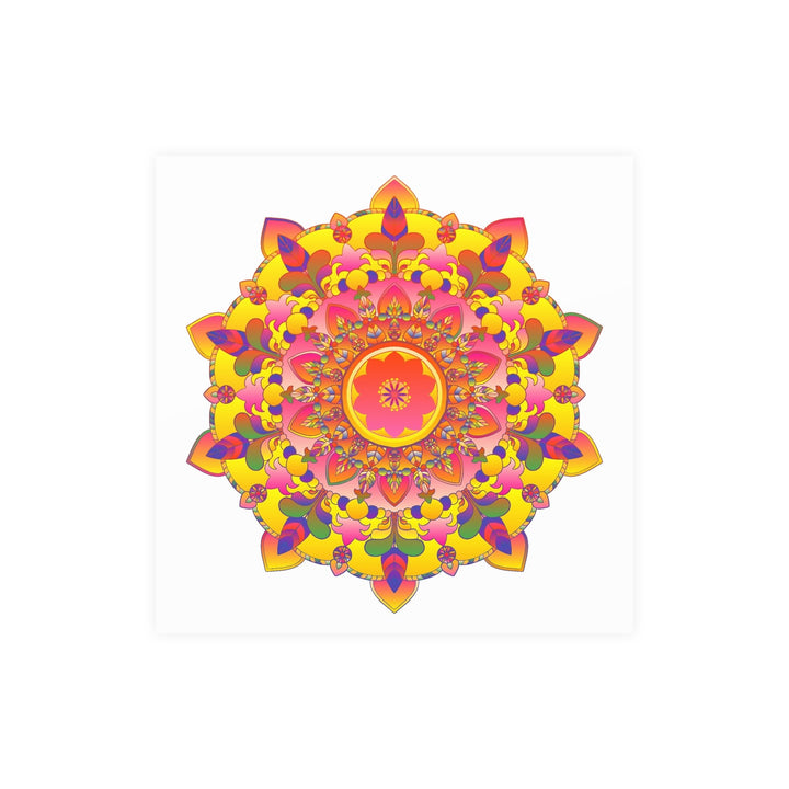 Vibrant Mandala Poster - Colorful Floral Art Poster - Blululi