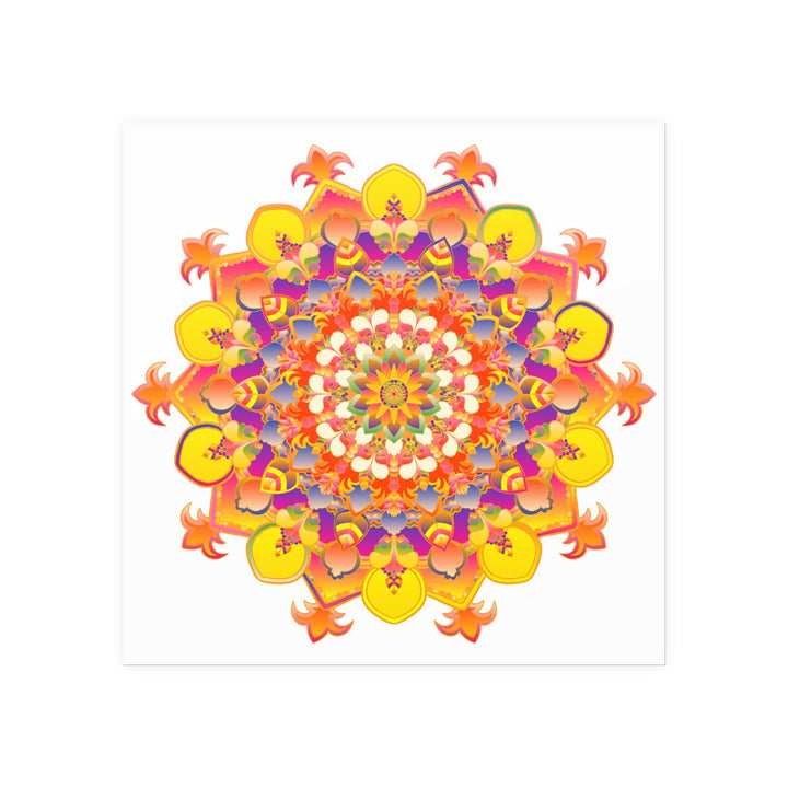 Vibrant Mandala Poster - Colorful Floral Design Poster - Blululi