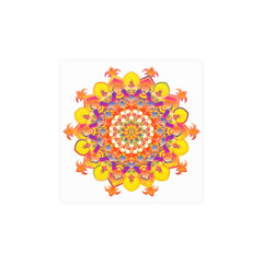 Vibrant Mandala Poster - Colorful Floral Design Poster - Blululi