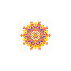 Vibrant Mandala Poster - Colorful Floral Design Poster - Blululi