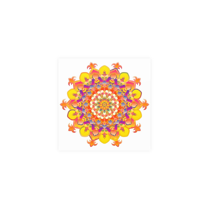 Vibrant Mandala Poster - Colorful Floral Design Poster - Blululi