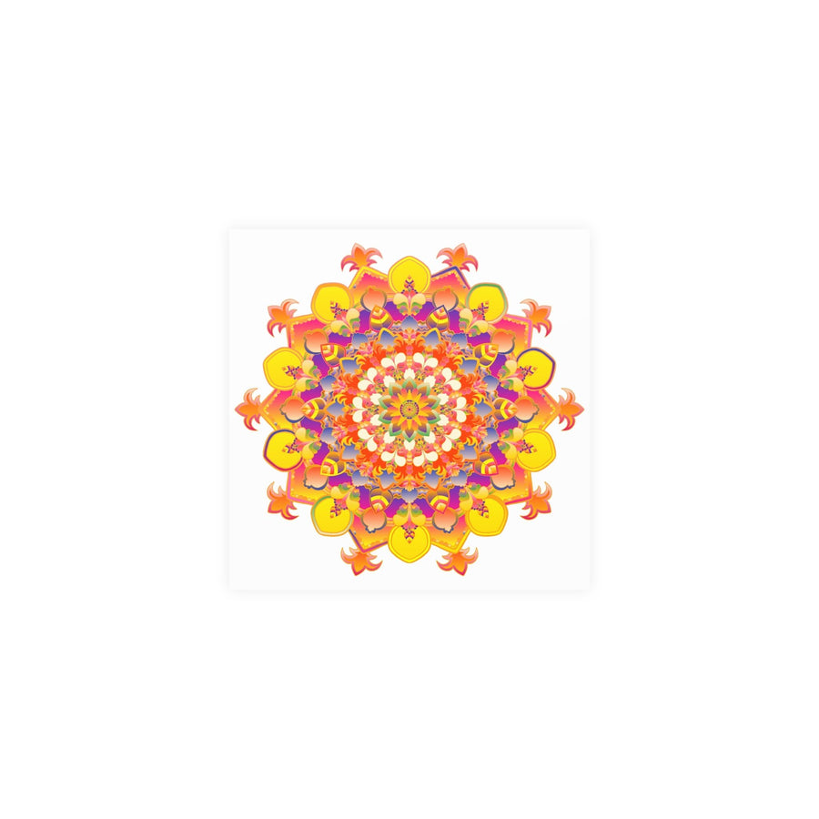 Vibrant Mandala Poster - Colorful Floral Design Poster - Blululi