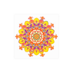 Vibrant Mandala Poster - Colorful Floral Design Poster - Blululi
