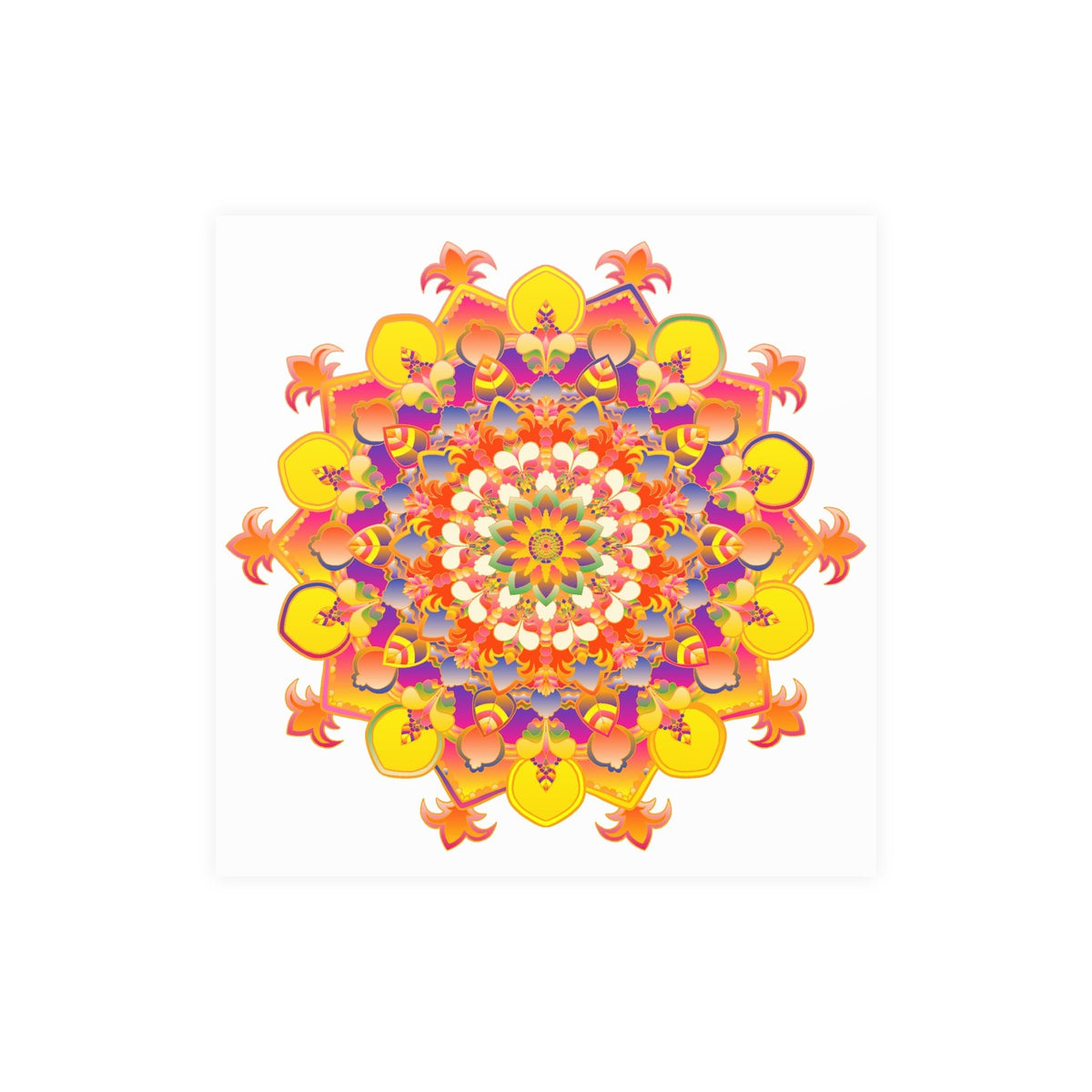 Vibrant Mandala Poster - Colorful Floral Design Poster - Blululi