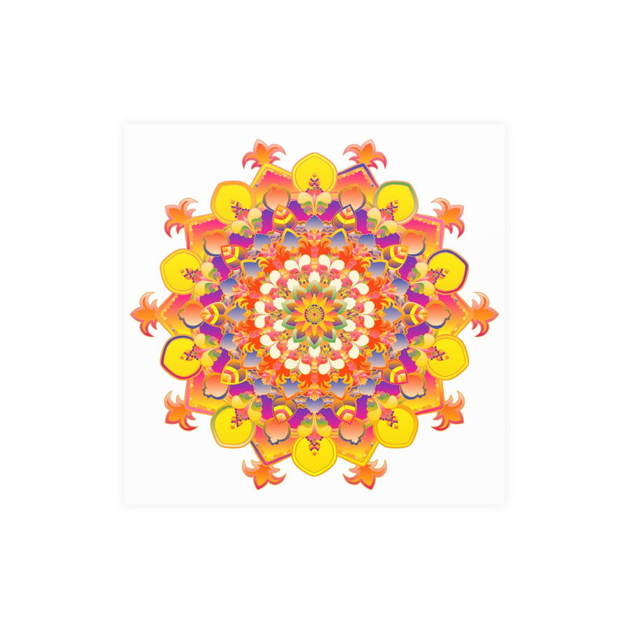 Vibrant Mandala Poster - Colorful Floral Design Poster - Blululi
