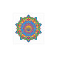 Vibrant Mandala Poster - Colorful Geometric Art Poster - Blululi