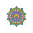 Vibrant Mandala Poster - Colorful Geometric Art Poster - Blululi