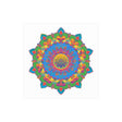 Vibrant Mandala Poster - Colorful Geometric Art Poster - Blululi