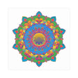 Vibrant Mandala Poster - Colorful Geometric Art Poster - Blululi