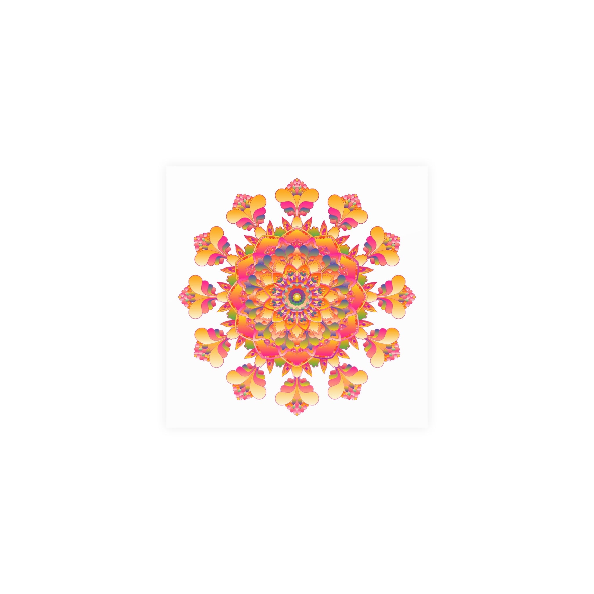 Vibrant Mandala Poster - Colorful & Intricate Poster - Blululi