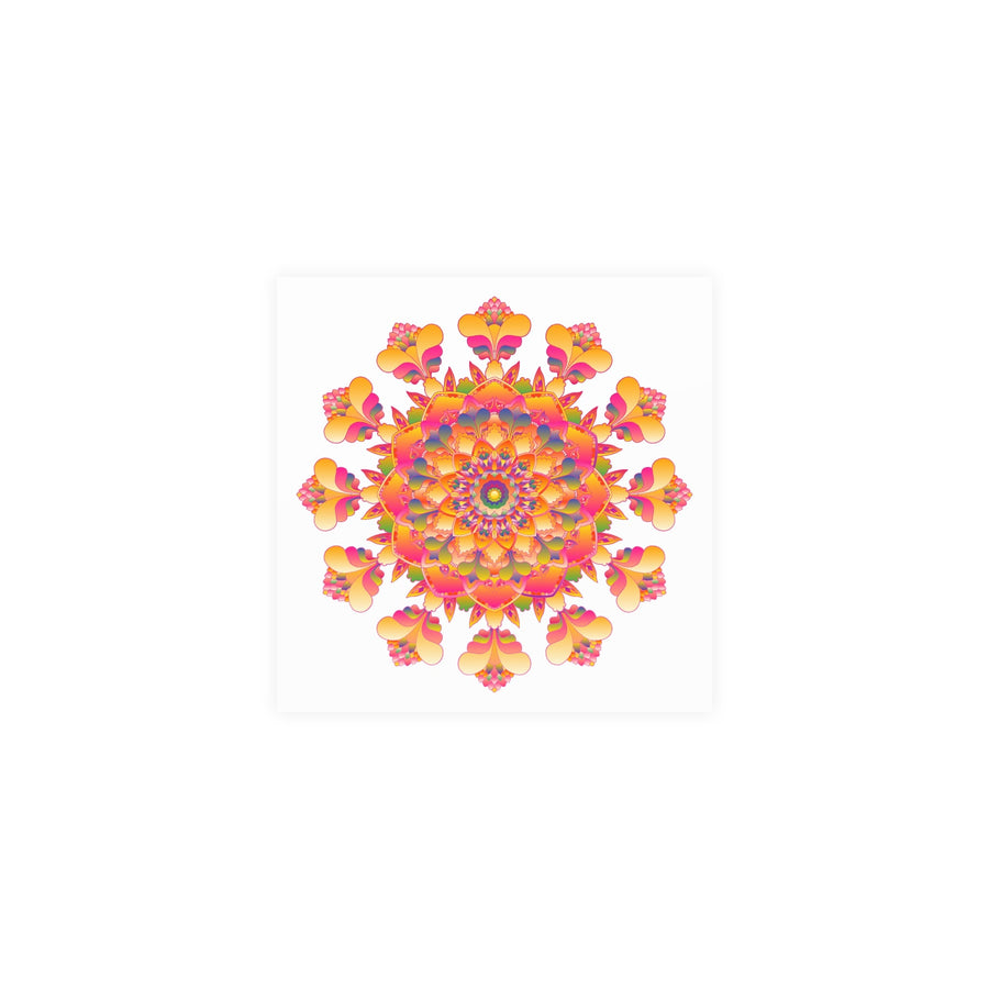 Vibrant Mandala Poster - Colorful & Intricate Poster - Blululi