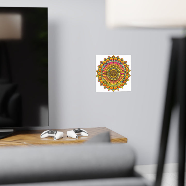 Vibrant Mandala Poster - Colorful & Intricate Poster - Blululi