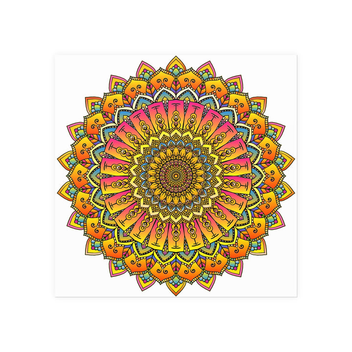 Vibrant Mandala Poster - Colorful & Intricate Poster - Blululi