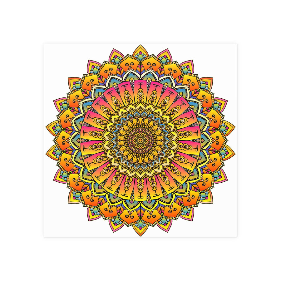 Vibrant Mandala Poster - Colorful & Intricate Poster - Blululi