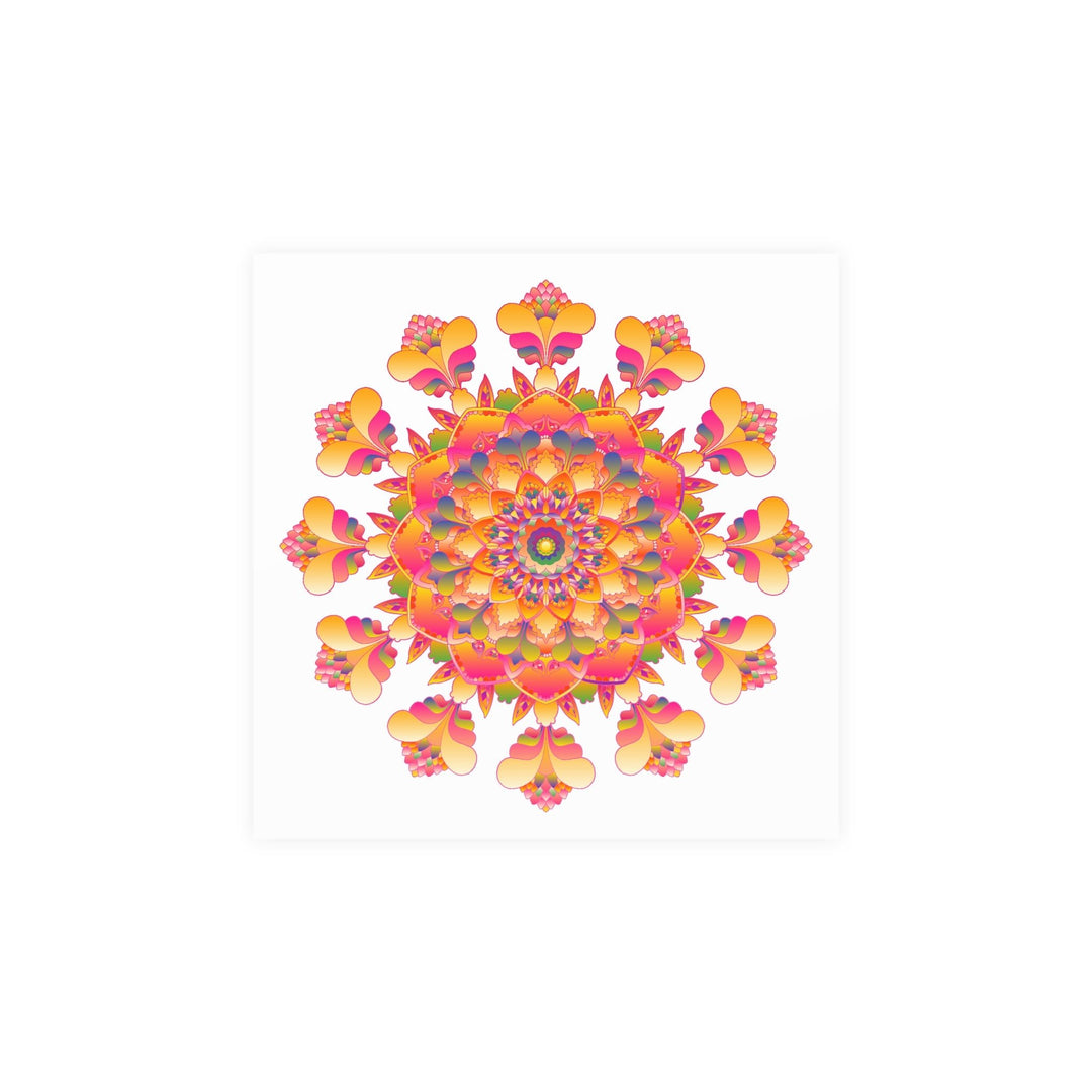 Vibrant Mandala Poster - Colorful & Intricate Poster - Blululi