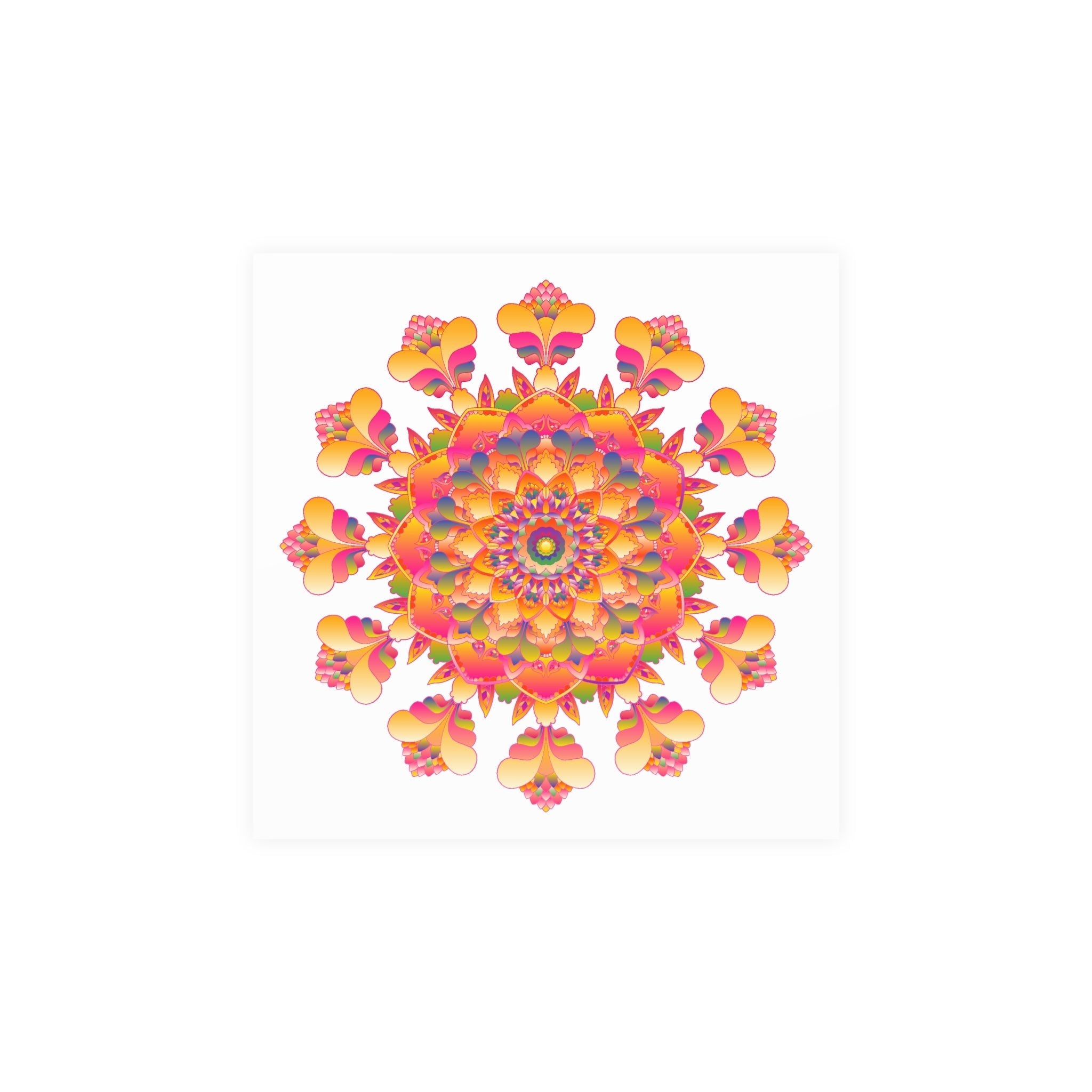 Vibrant Mandala Poster - Colorful & Intricate Poster - Blululi