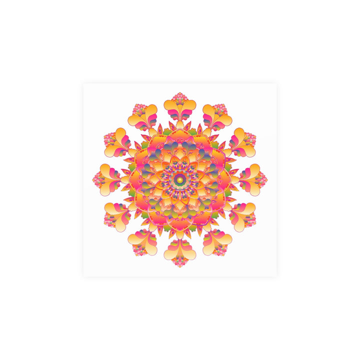 Vibrant Mandala Poster - Colorful & Intricate Poster - Blululi