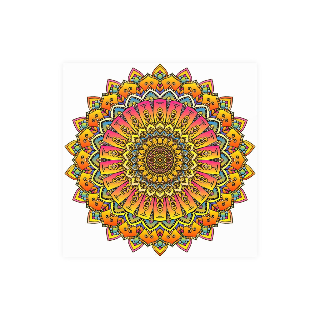 Vibrant Mandala Poster - Colorful & Intricate Poster - Blululi