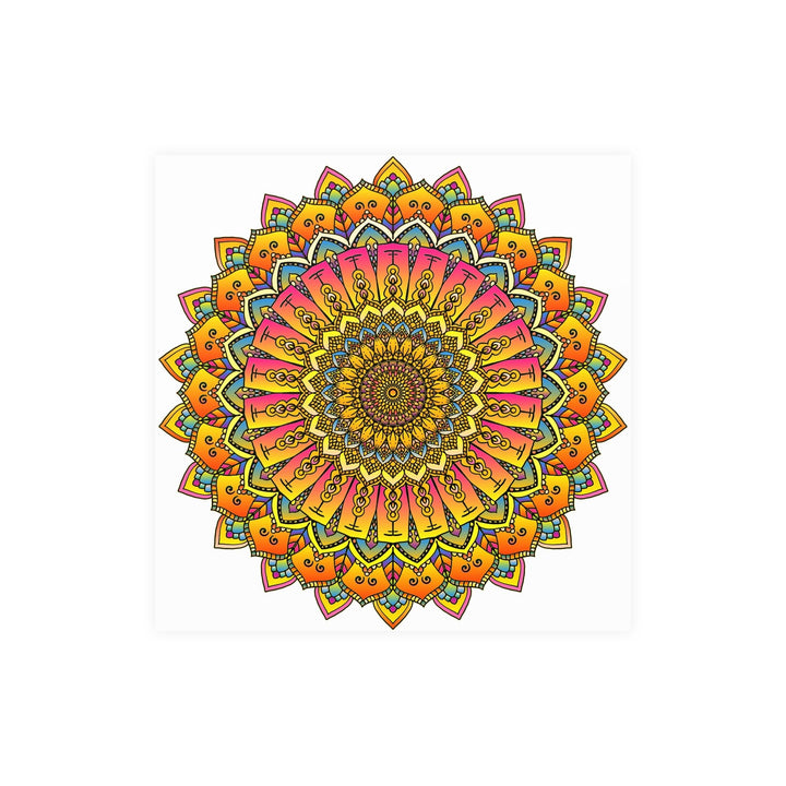 Vibrant Mandala Poster - Colorful & Intricate Poster - Blululi