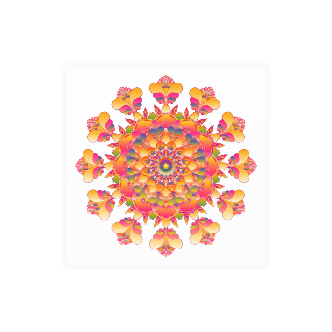 Vibrant Mandala Poster - Colorful & Intricate Poster - Blululi