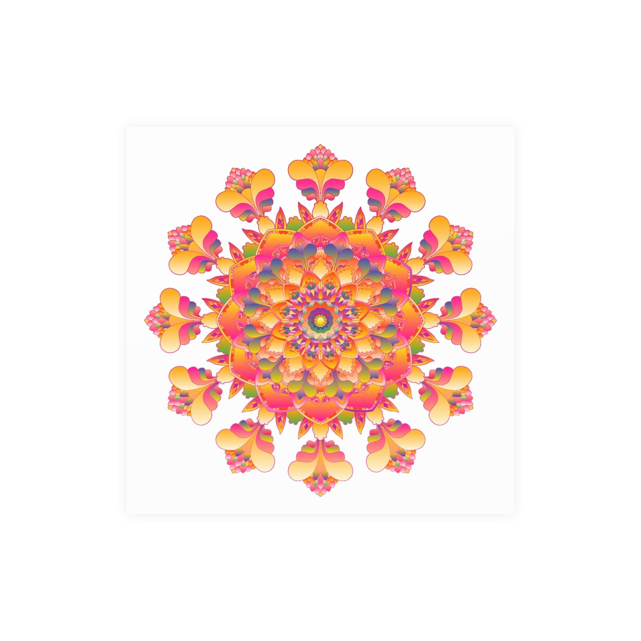 Vibrant Mandala Poster - Colorful & Intricate Poster - Blululi