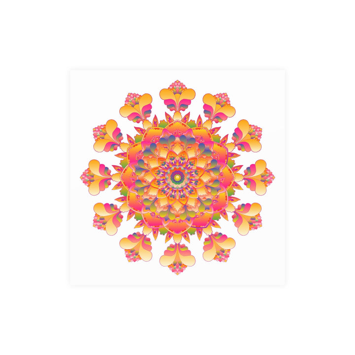 Vibrant Mandala Poster - Colorful & Intricate Poster - Blululi