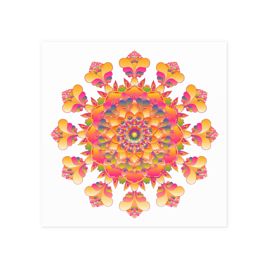 Vibrant Mandala Poster - Colorful & Intricate Poster - Blululi