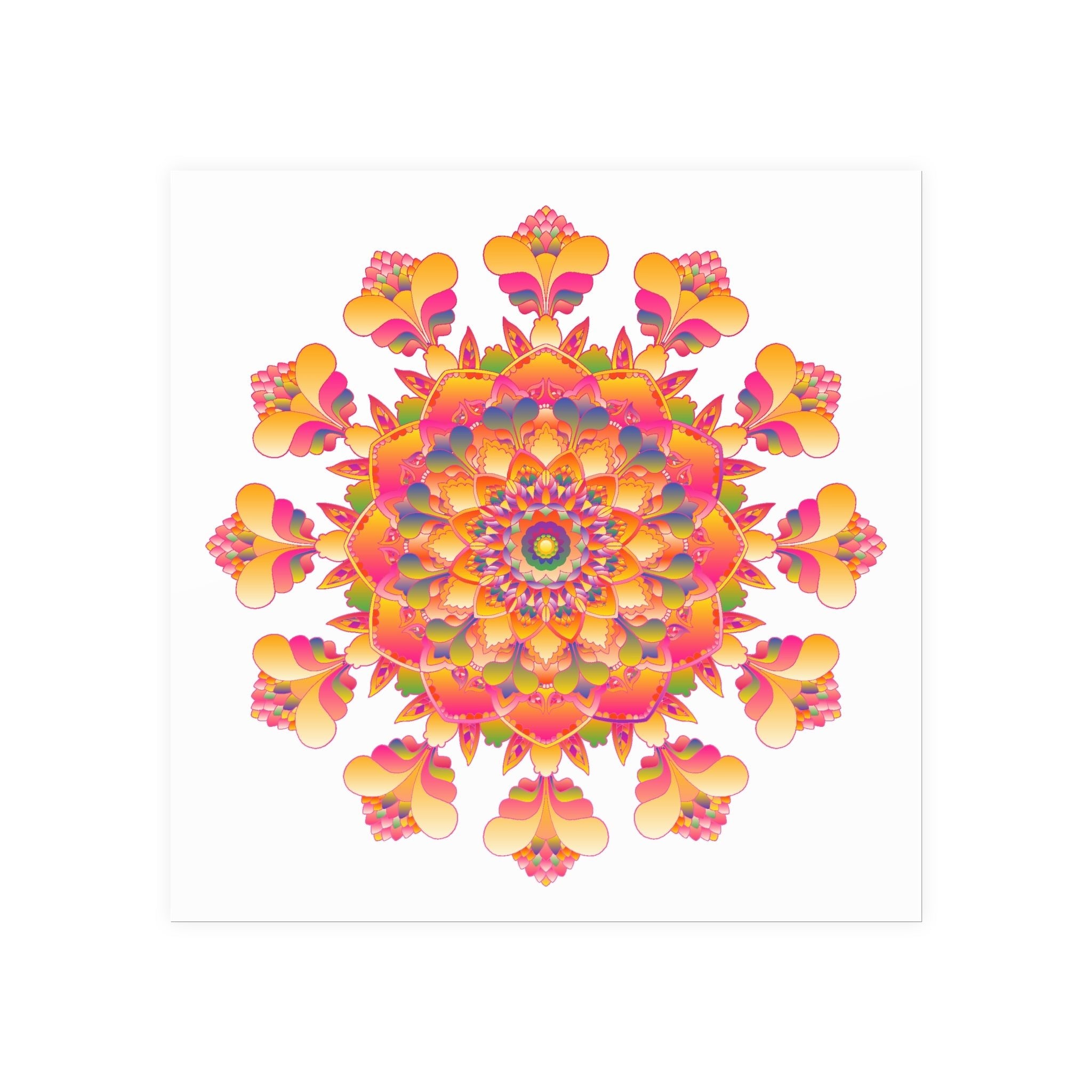 Vibrant Mandala Poster - Colorful & Intricate Poster - Blululi