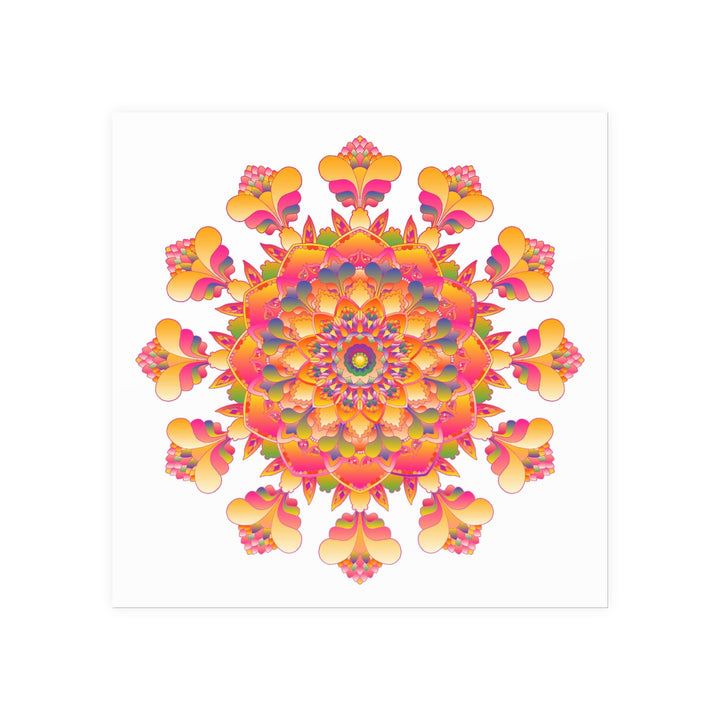 Vibrant Mandala Poster - Colorful & Intricate Poster - Blululi