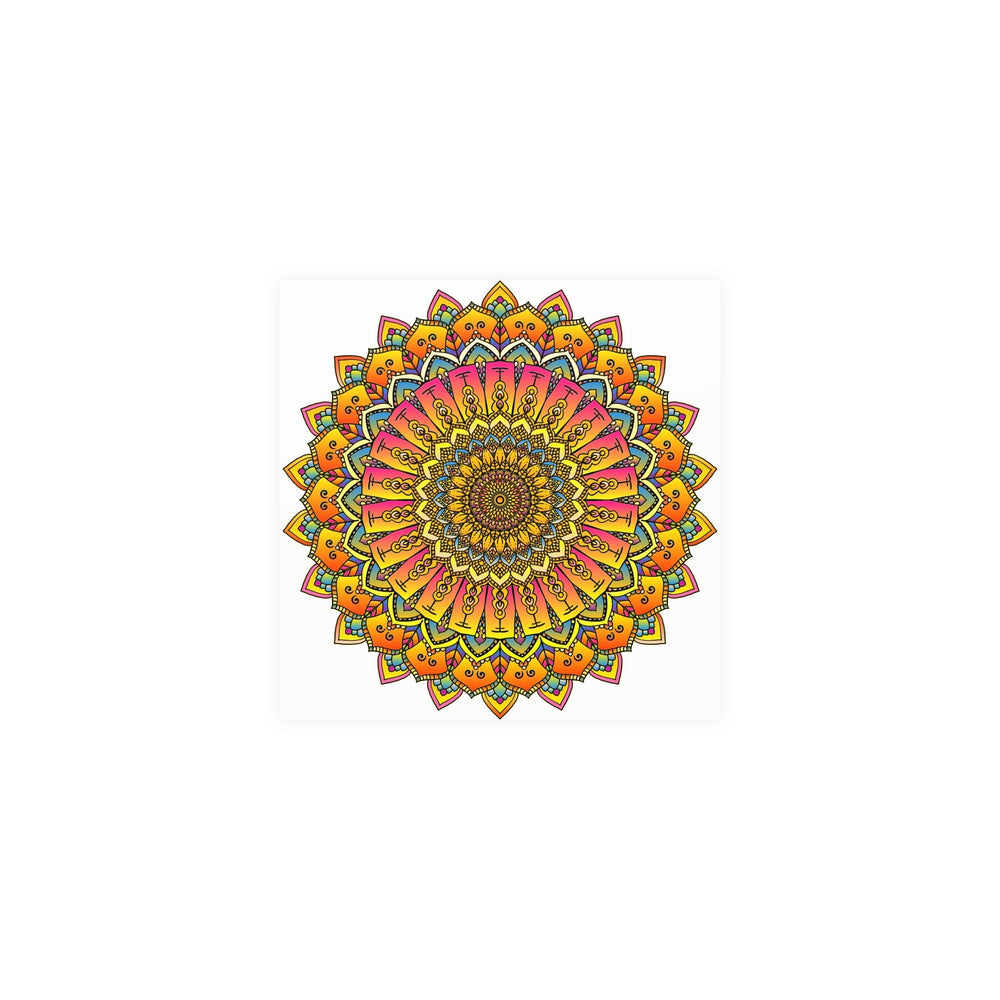 Vibrant Mandala Poster - Colorful & Intricate Poster - Blululi