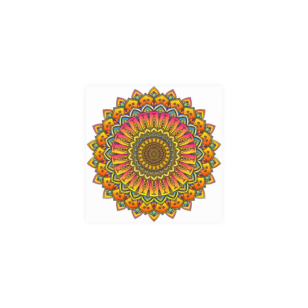 Vibrant Mandala Poster - Colorful & Intricate Poster - Blululi