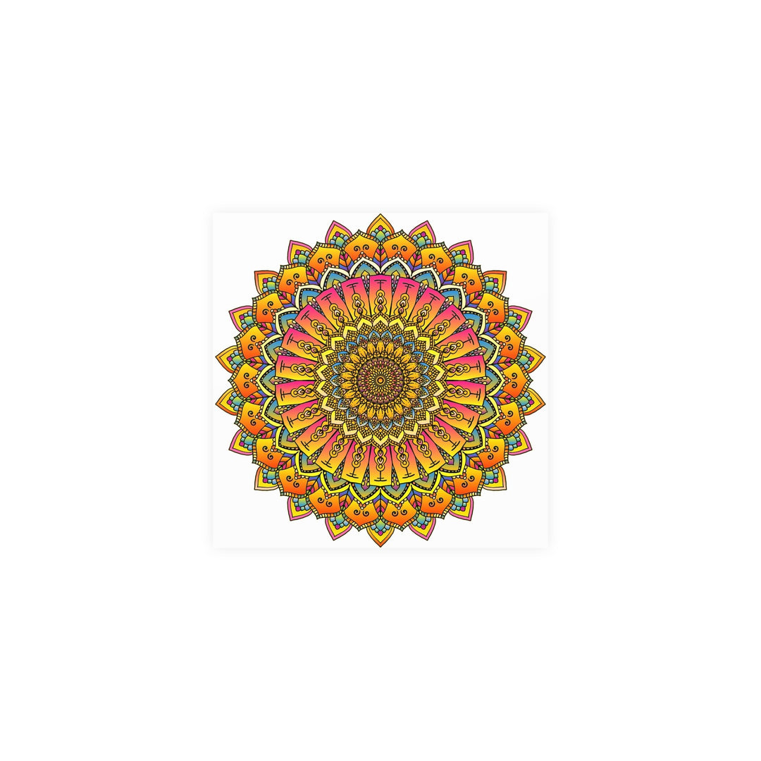 Vibrant Mandala Poster - Colorful & Intricate Poster - Blululi