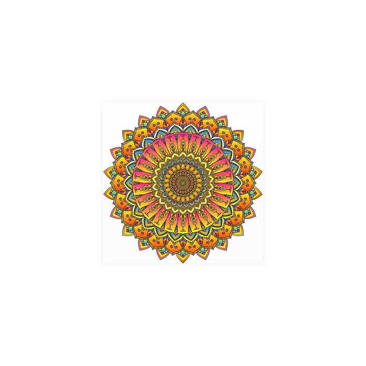 Vibrant Mandala Poster - Colorful & Intricate Poster - Blululi