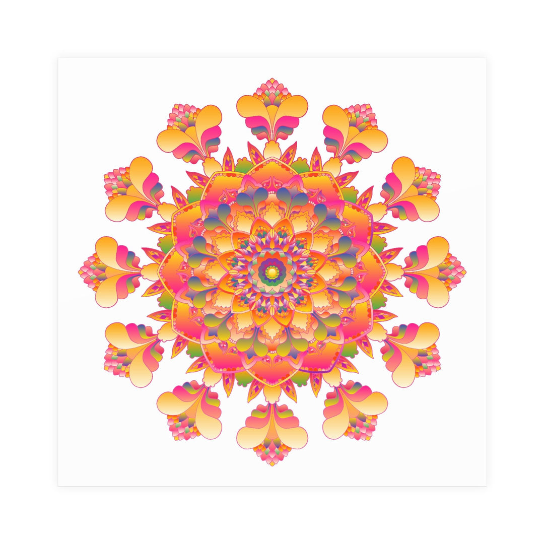 Vibrant Mandala Poster - Colorful & Intricate Poster - Blululi