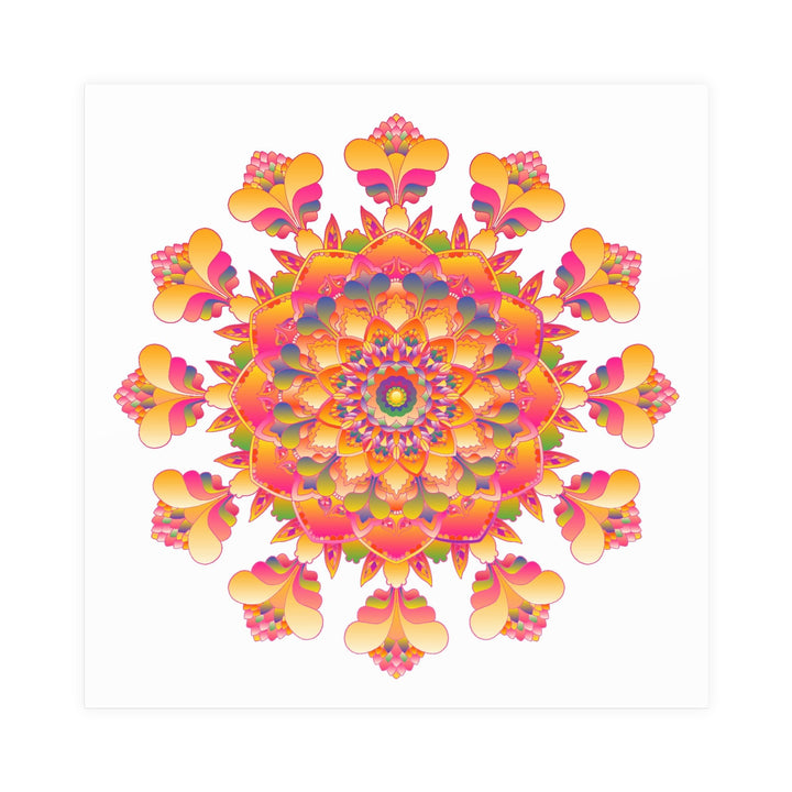 Vibrant Mandala Poster - Colorful & Intricate Poster - Blululi