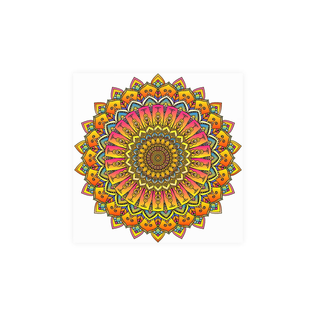 Vibrant Mandala Poster - Colorful & Intricate Poster - Blululi