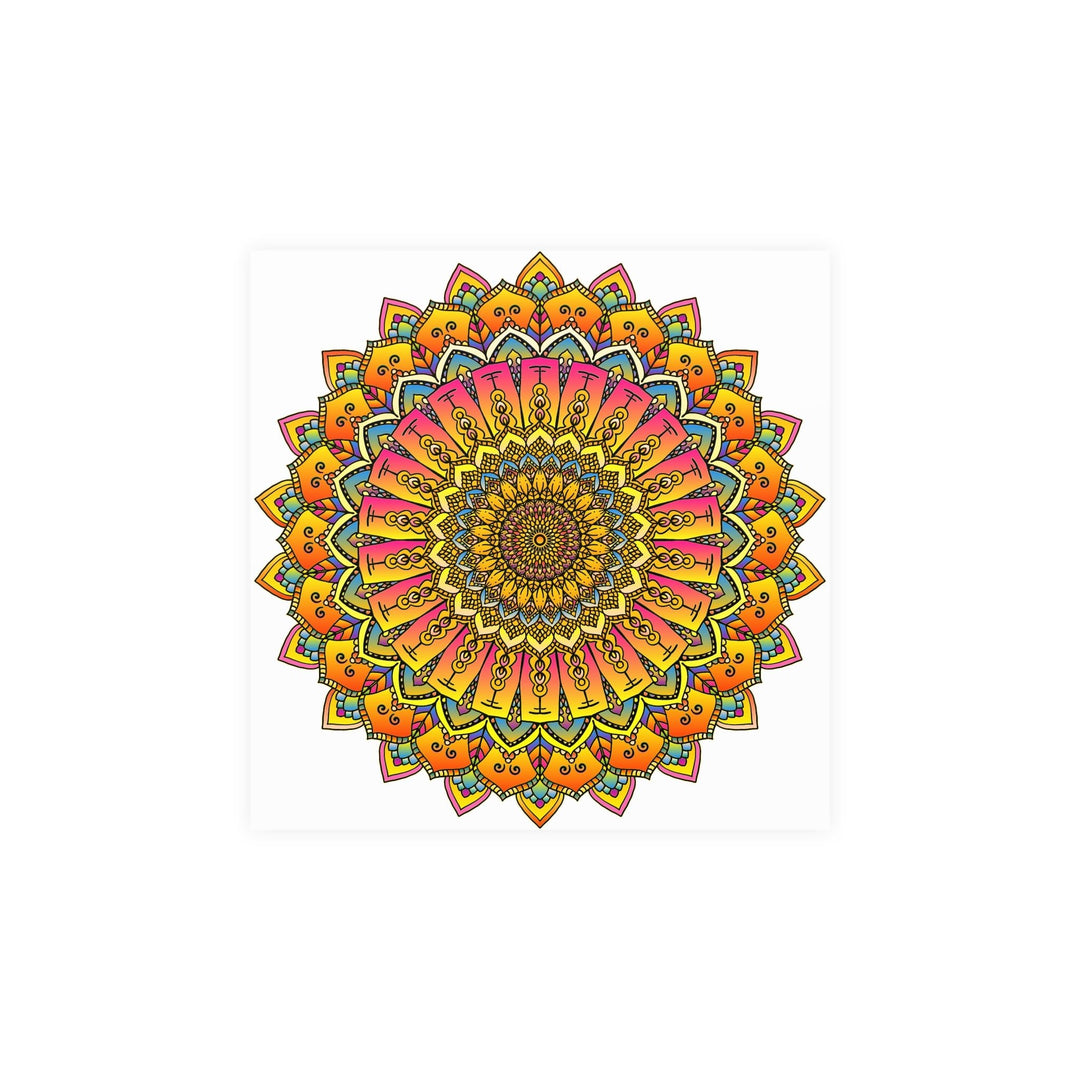 Vibrant Mandala Poster - Colorful & Intricate Poster - Blululi