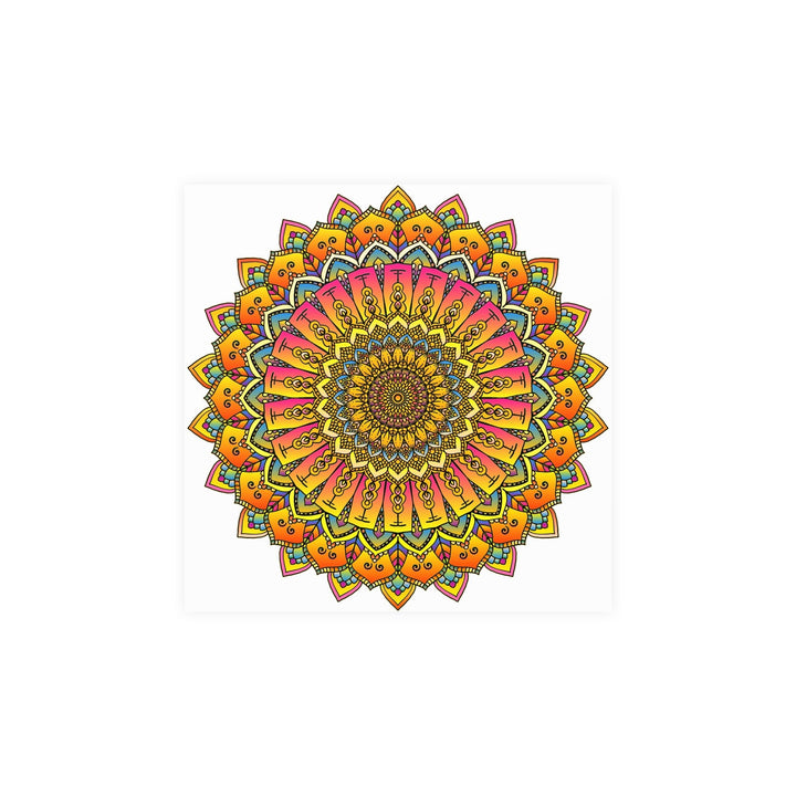 Vibrant Mandala Poster - Colorful & Intricate Poster - Blululi