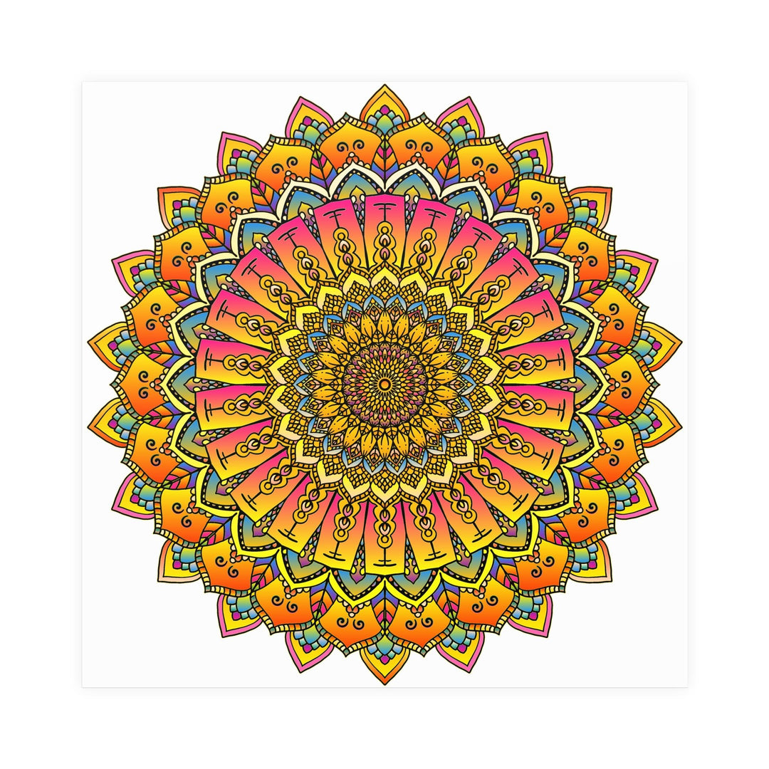 Vibrant Mandala Poster - Colorful & Intricate Poster - Blululi