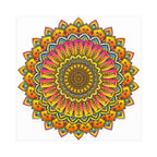 Vibrant Mandala Poster - Colorful & Intricate Poster - Blululi