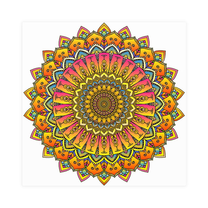 Vibrant Mandala Poster - Colorful & Intricate Poster - Blululi