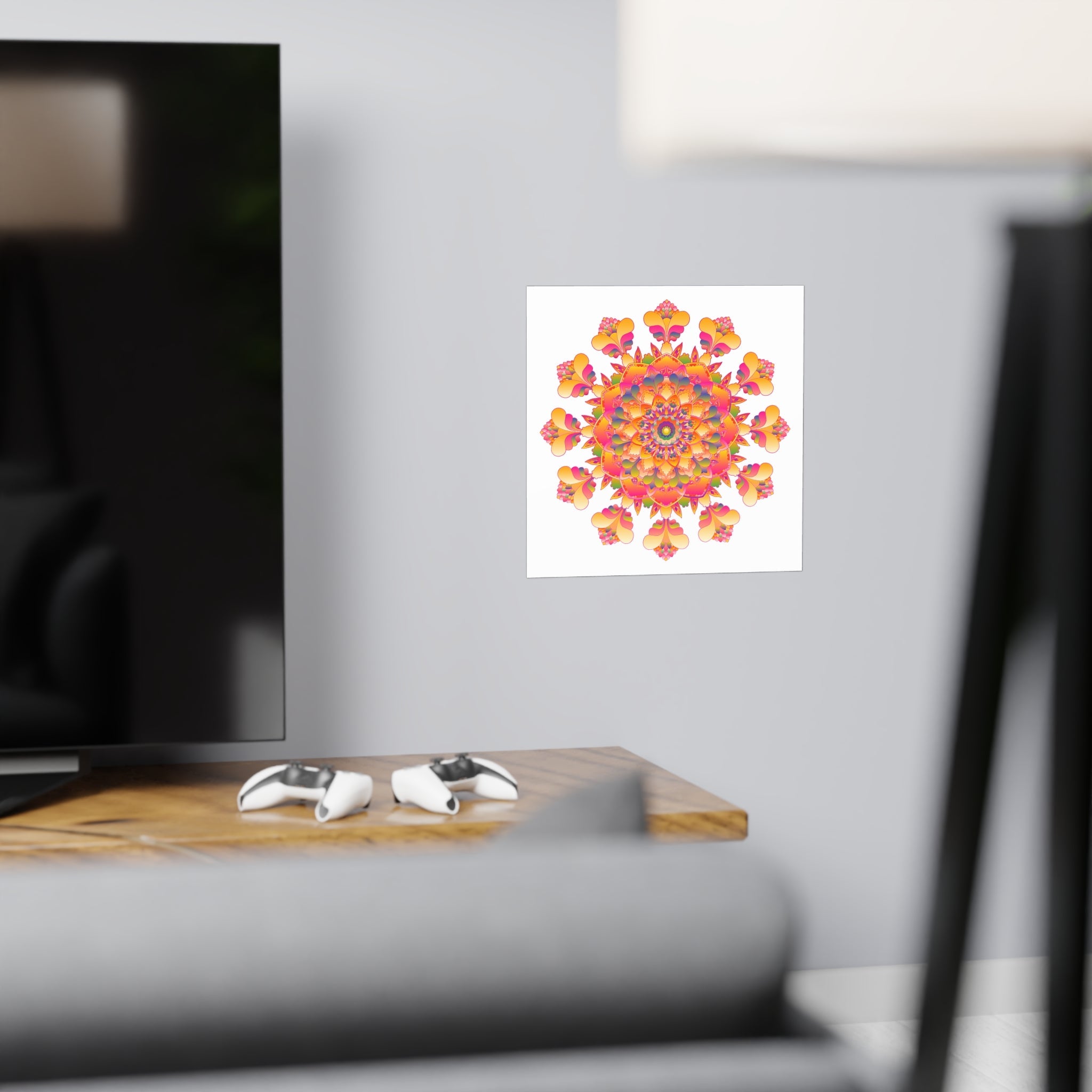 Vibrant Mandala Poster - Colorful & Intricate Poster - Blululi