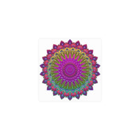 Vibrant Mandala Poster - Geometric Art Print Poster - Blululi