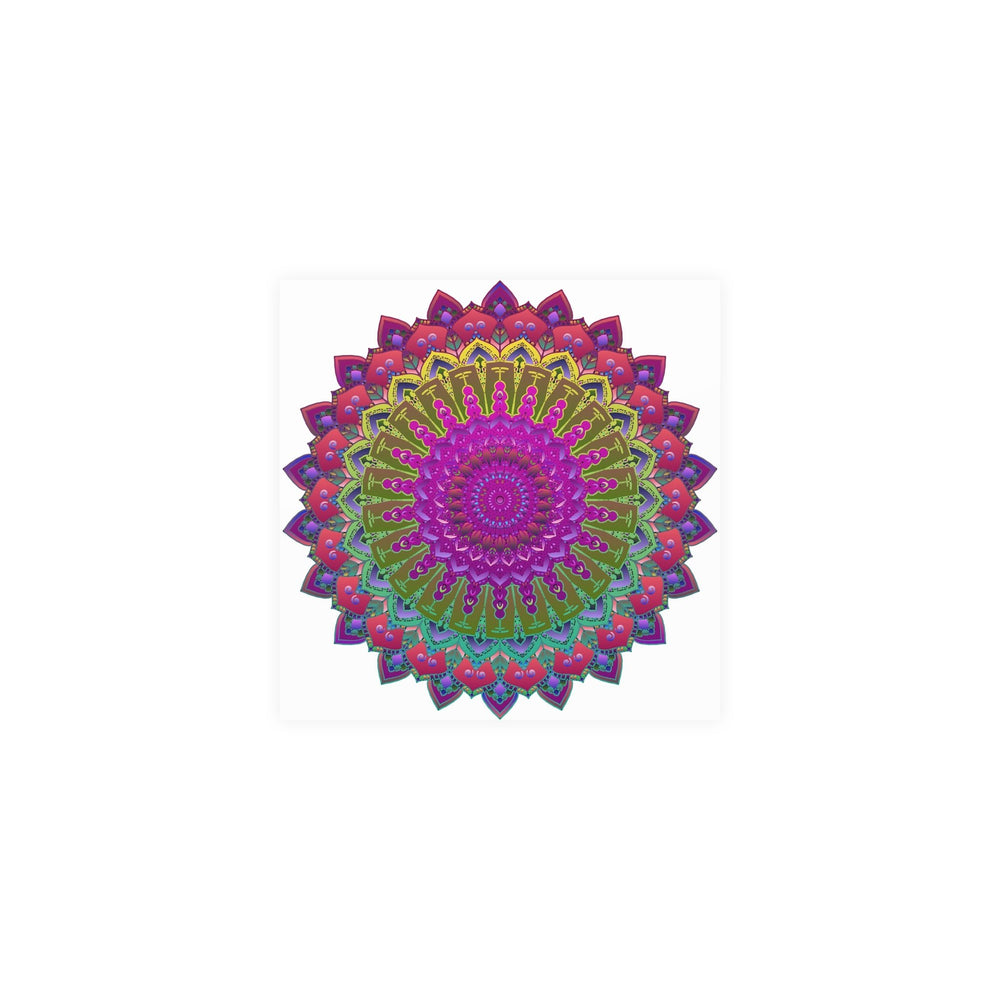 Vibrant Mandala Poster - Geometric Art Print Poster - Blululi