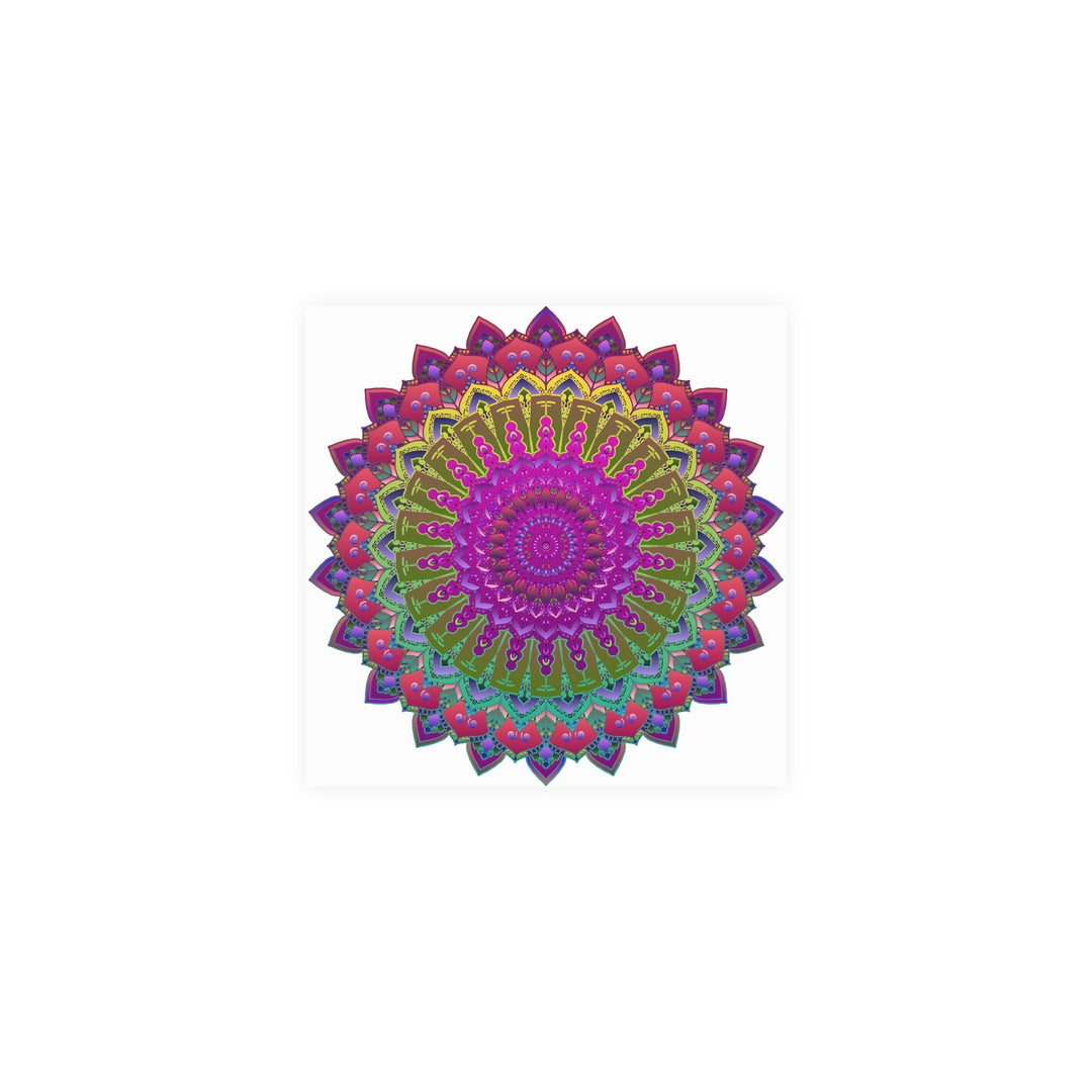 Vibrant Mandala Poster - Geometric Art Print Poster - Blululi