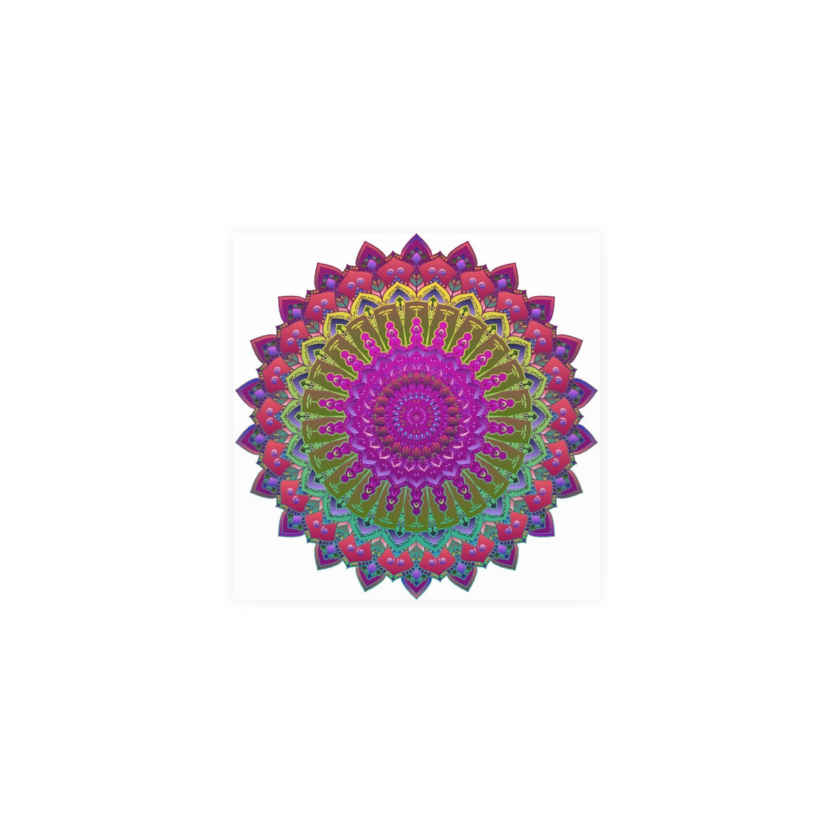 Vibrant Mandala Poster - Geometric Art Print Poster - Blululi