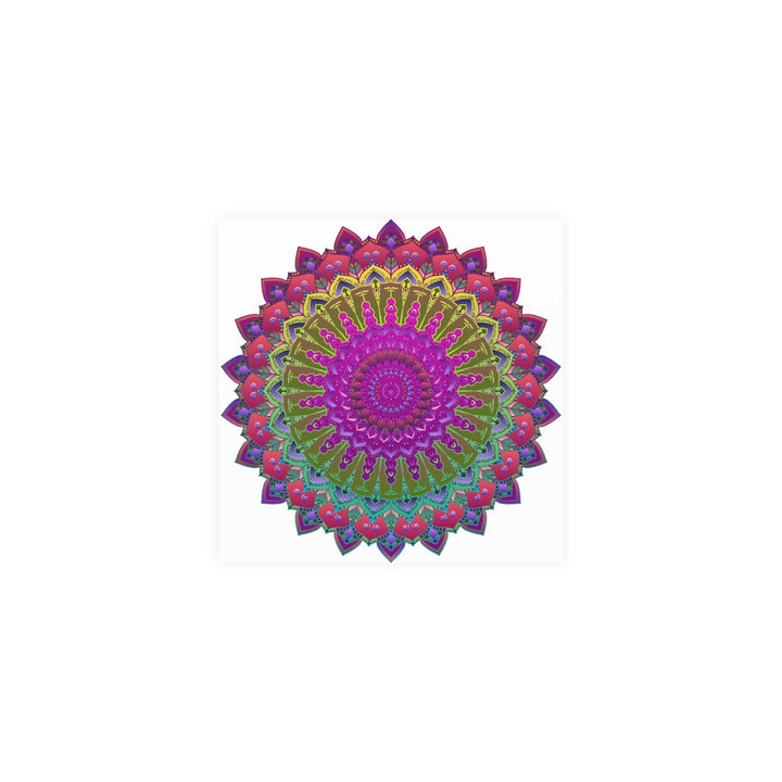 Vibrant Mandala Poster - Geometric Art Print Poster - Blululi