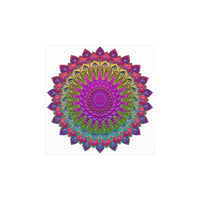 Vibrant Mandala Poster - Geometric Art Print Poster - Blululi